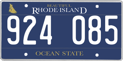 RI license plate 924085