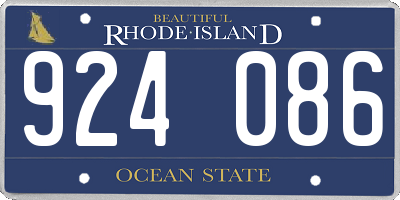 RI license plate 924086