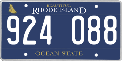 RI license plate 924088