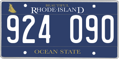 RI license plate 924090