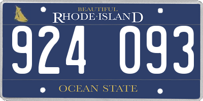 RI license plate 924093