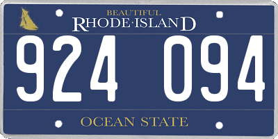 RI license plate 924094