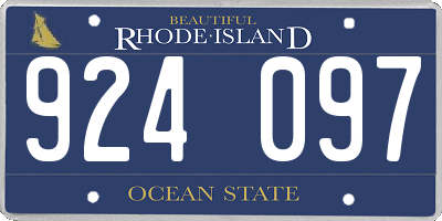 RI license plate 924097