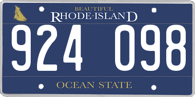 RI license plate 924098