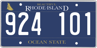 RI license plate 924101