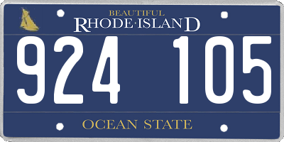 RI license plate 924105