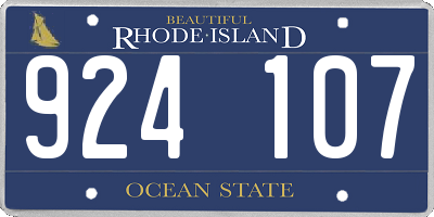 RI license plate 924107