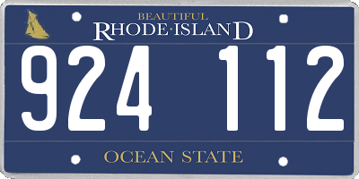 RI license plate 924112