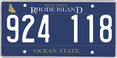 RI license plate 924118