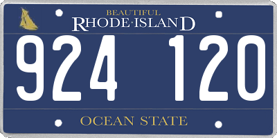 RI license plate 924120