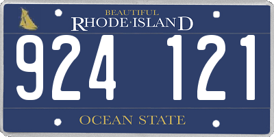 RI license plate 924121