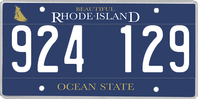 RI license plate 924129