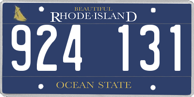 RI license plate 924131