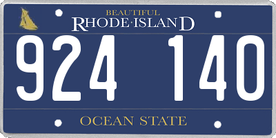 RI license plate 924140