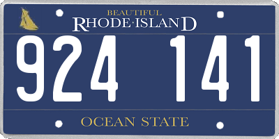 RI license plate 924141