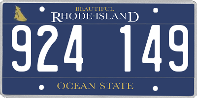 RI license plate 924149
