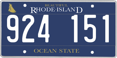RI license plate 924151