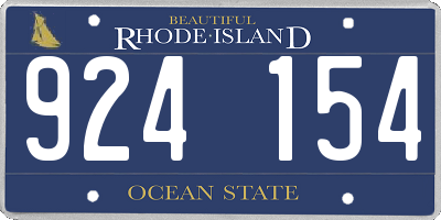 RI license plate 924154