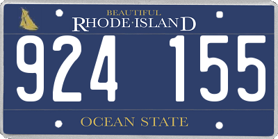 RI license plate 924155