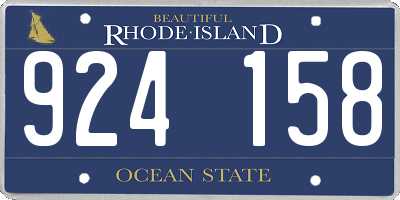 RI license plate 924158