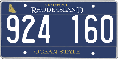 RI license plate 924160