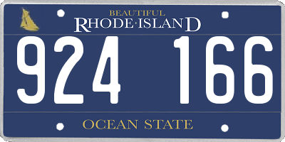 RI license plate 924166