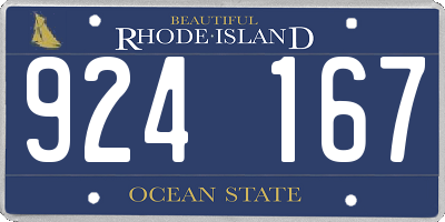 RI license plate 924167