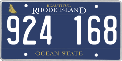 RI license plate 924168