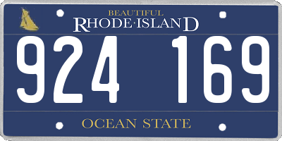 RI license plate 924169