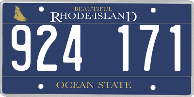 RI license plate 924171