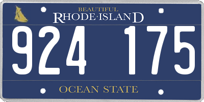 RI license plate 924175