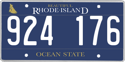 RI license plate 924176