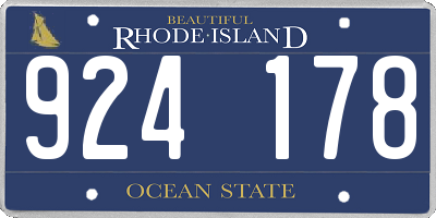 RI license plate 924178