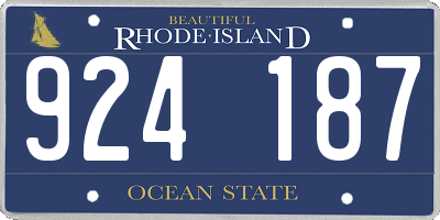 RI license plate 924187