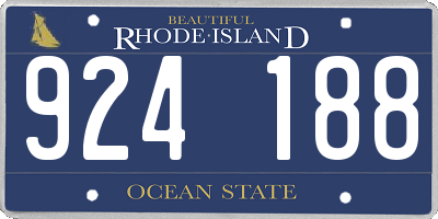 RI license plate 924188