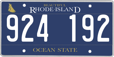 RI license plate 924192
