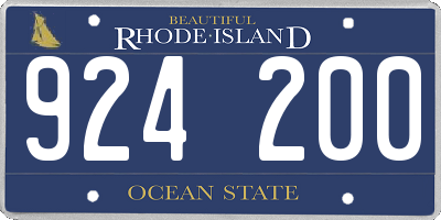 RI license plate 924200