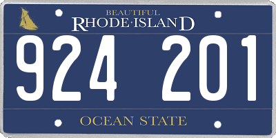 RI license plate 924201