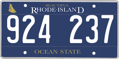 RI license plate 924237