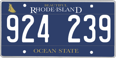 RI license plate 924239