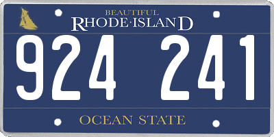 RI license plate 924241