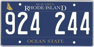 RI license plate 924244