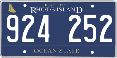 RI license plate 924252