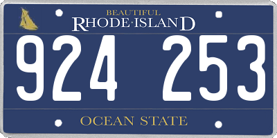 RI license plate 924253