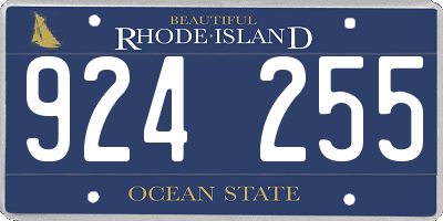 RI license plate 924255