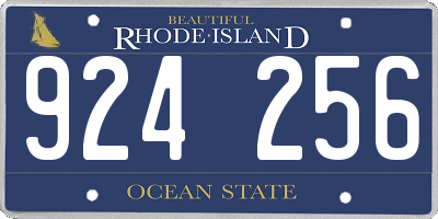 RI license plate 924256