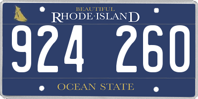 RI license plate 924260