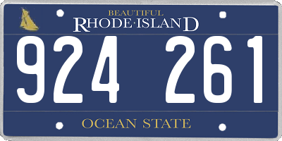 RI license plate 924261