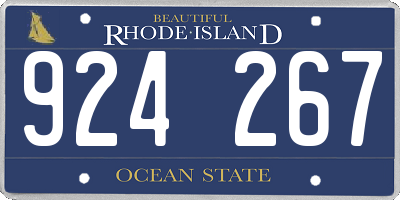RI license plate 924267