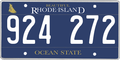 RI license plate 924272